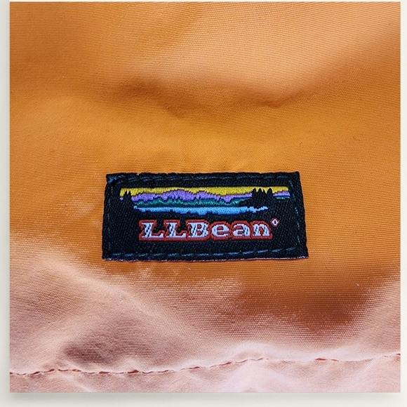Vintage L.L. Bean Kids Anorak Pullover Jacket | Size L (Fits Women's M) | Orange - Picture 2 of 11